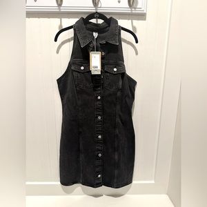NWT - black denim dress .. size M.. new with tags